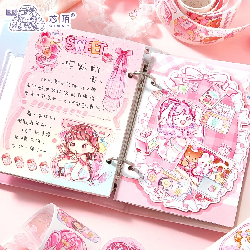 

Набор из 12 рулонов декоративной ленты васи «Красивая девочка» для творчества и оформления тетрадей учеников начальной школы, эстетичные стикеры