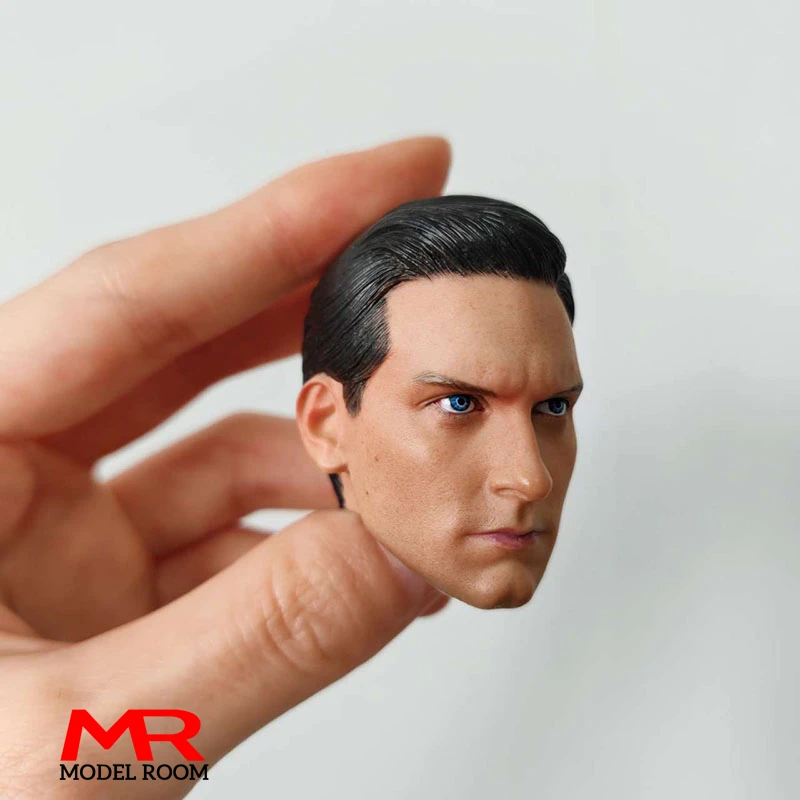 1/6 Scale Tobey Maguire Head Sculpt PVC Male Soldier Head Carving Fit 12'' Soldier Action Figure Body Dolls