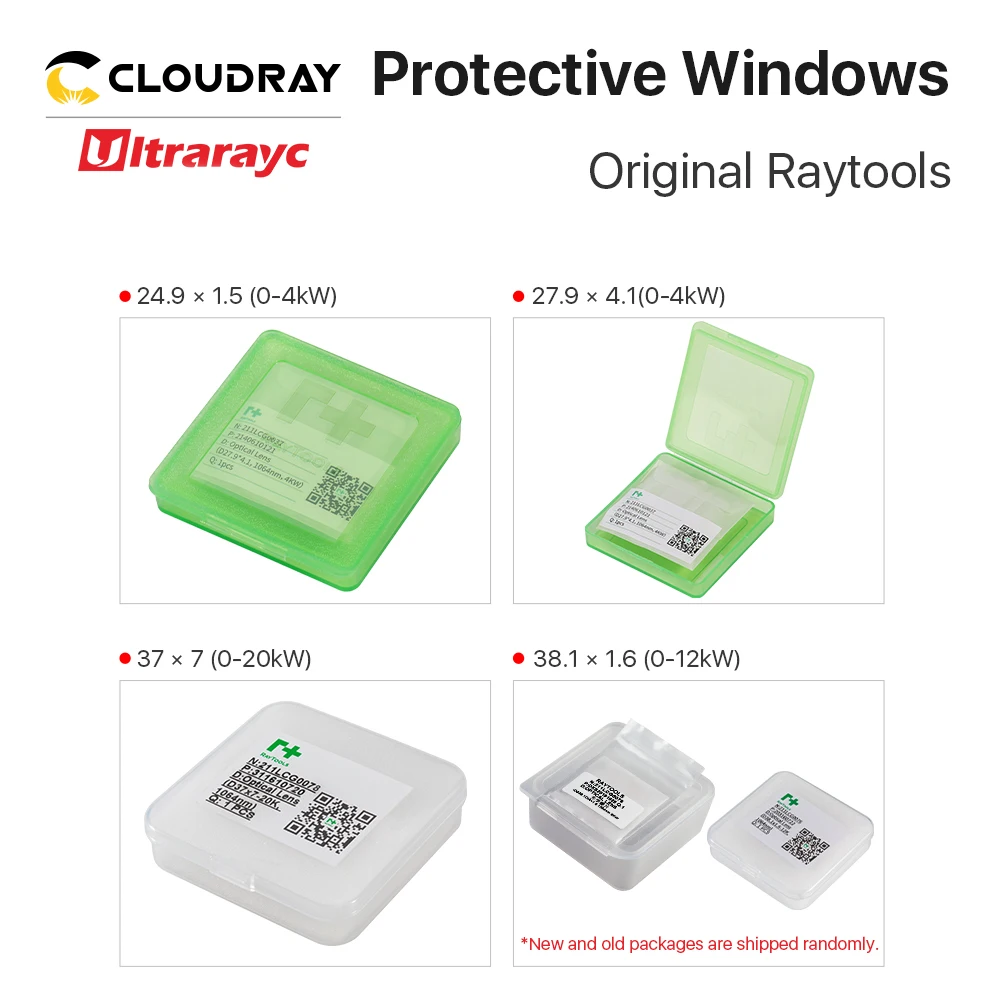 Raytools-lente protectora Original para ventanas, cristal protector de enfoque para BT210S, BT240, BM109, BM111, 37x7, 27,9x4,1