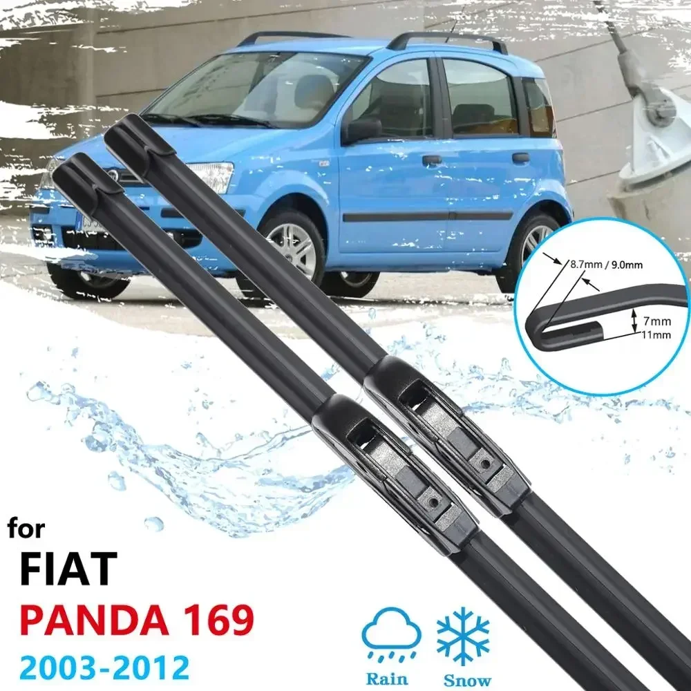 For Fiat Panda 169 2003 2004 2005 2006 2007 2008 2009 2010 2011 2012 Front Windshield Accessories Car Wiper Blade Washer Brushes