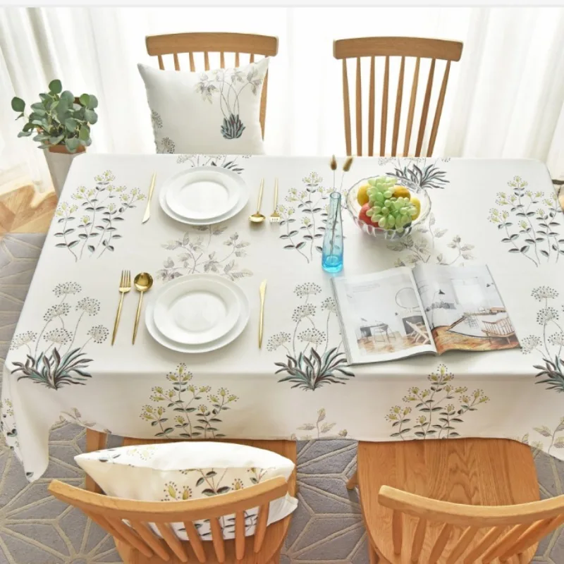 1PC European Tablecloth Coffee Table Floral Rectangular Cover Dining Table Living Room Ins Small Fresh Waterproof Tablecloth