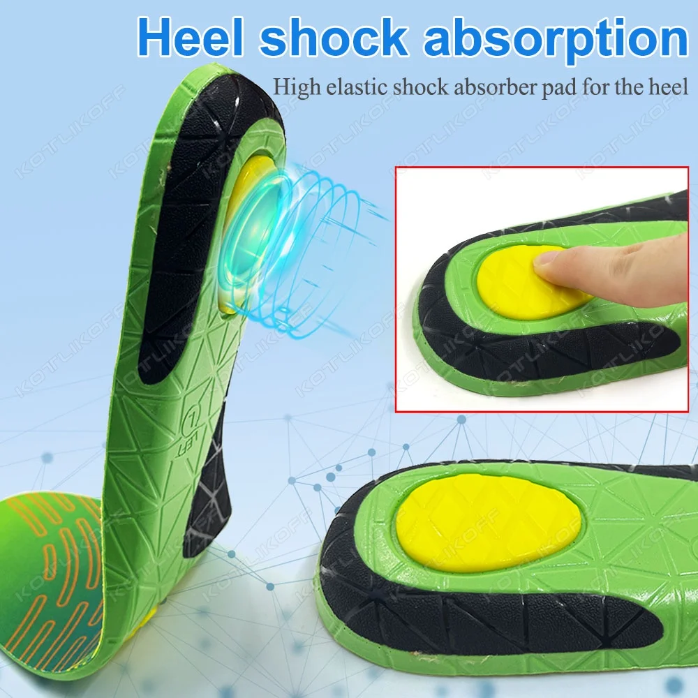 Heavy Arch Support Insole Pain Relief Orthotics Flat Foot Heel Pads Plantar Fasciitis Work Boots Insole Inserts for Men and Wome