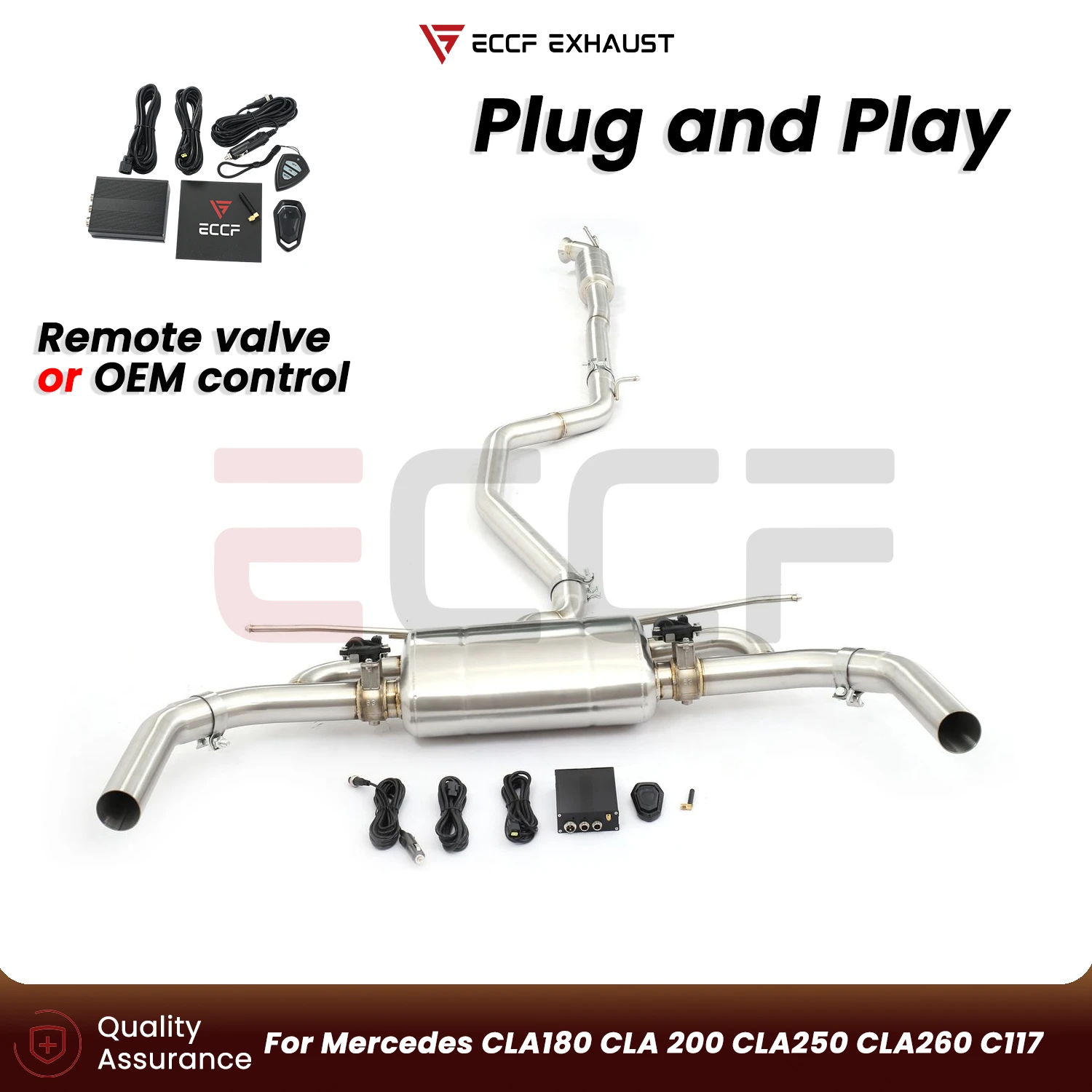 Sporty Stainless steel Catback Exhaust FOR Mercedes CLA180 CLA 200 CLA250 CLA260 C117 Aggressive Exhaust Sound Plug and Play