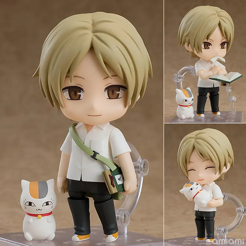 10cm Natsume's Book Of Friend Takashi Natsume & Nyanko Sensei 1245 PVC Action Figure Collectible Model Doll Toy Children Gift