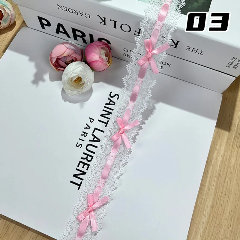 1M Bow Pleated Lace Handmade Diy Decoration Baby Clothes Skirt Hem Clothing Lace Accessories Curtains Home Decoration Accessorie