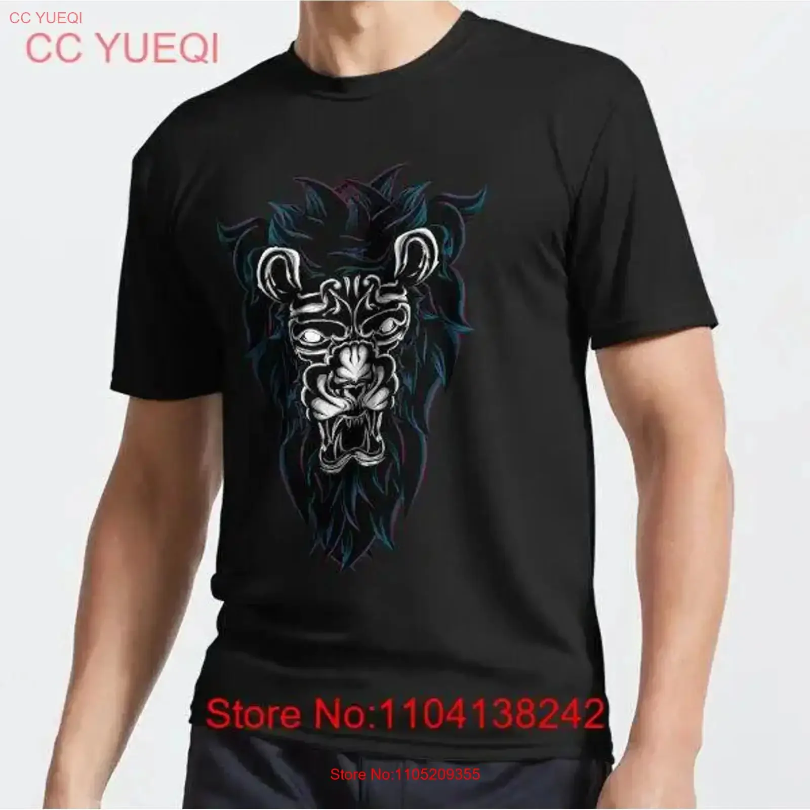 الأكثر شعبية الأسد الأزرق الداكن نشط فكرة تصميم رهيبة تي شيرت خمر غسلها أوم تنوعا لينة مصمم الملابس قليلا