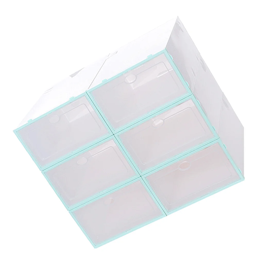 

6 PCS Shoe Storage for Container Shoes Bin Dust-proof Unit Shoebox Case