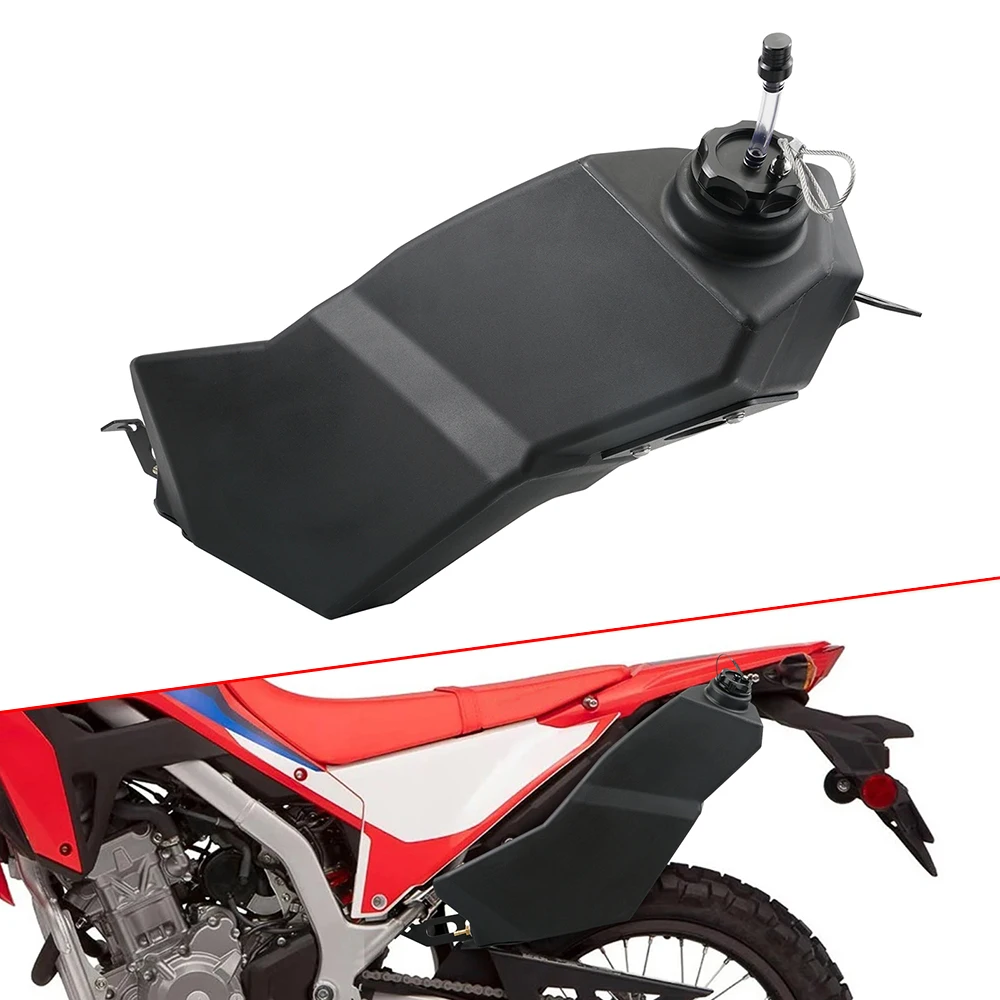 Dirtbike 5L Auxiliary Gas Oil Fuel Tank for Honda CRF300L Rally 2022 2023 2024 CRF300L CRF300 L Rally 1.3Gal Extra Gas Fuel Tank