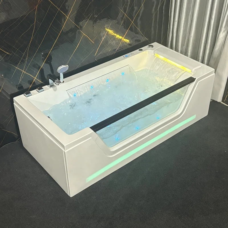 

Ultra Luxury 7 Colors LED New Design Jet Freestanding Adult Acrylic Whirlpool Spa Bathroom