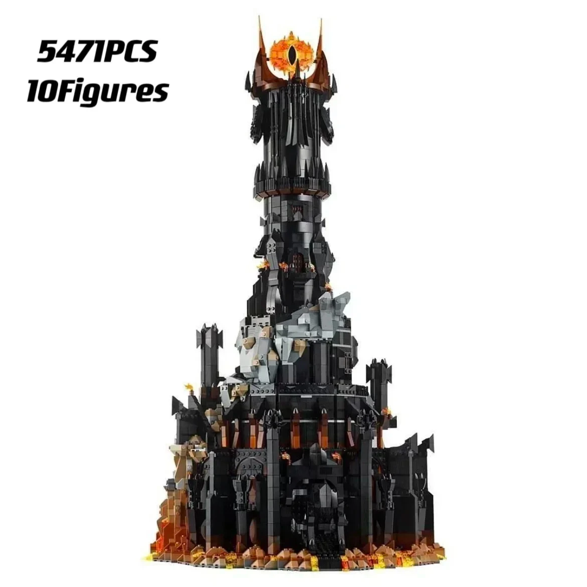 5471Pcs nieuwe zwarte toren donker Model Bouwsteen Set baksteen Creatieve MOC speelgoed jongen volwassen verjaardagscadeau