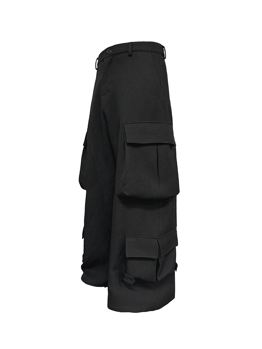 JCAESAR Pocket Cargo Multi-Pocket Workwear Long Trousers Knife Structure Silhouette Rope Texture Straight Leg Casual Pants