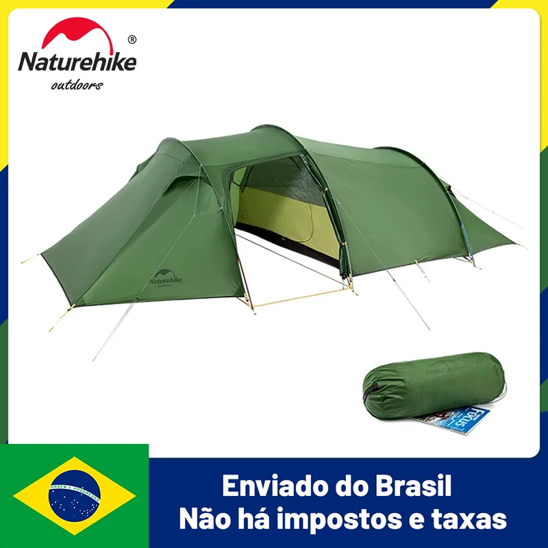 Naturehike opalus 2 3 4 tenda 2 3 4 pessoas caminhadas tenda 4 temporada tenda ultraleve família viagem tenda 20d à prova dwaterproof água barraca de acampamento