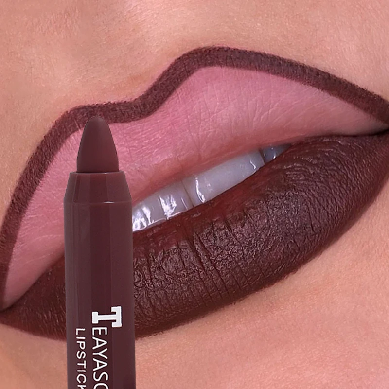 1PC Velvet Matte Lipstick Lipliner Waterproof Long Lasting Color Rendering Non-Stick Cup Solid Lip Gloss Lips Makeup Cosmetics