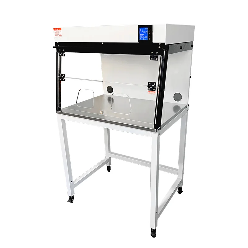 Desktop small laminar flow cabinet, durable steel, stainless steel workbench, metal laboratory furniture
