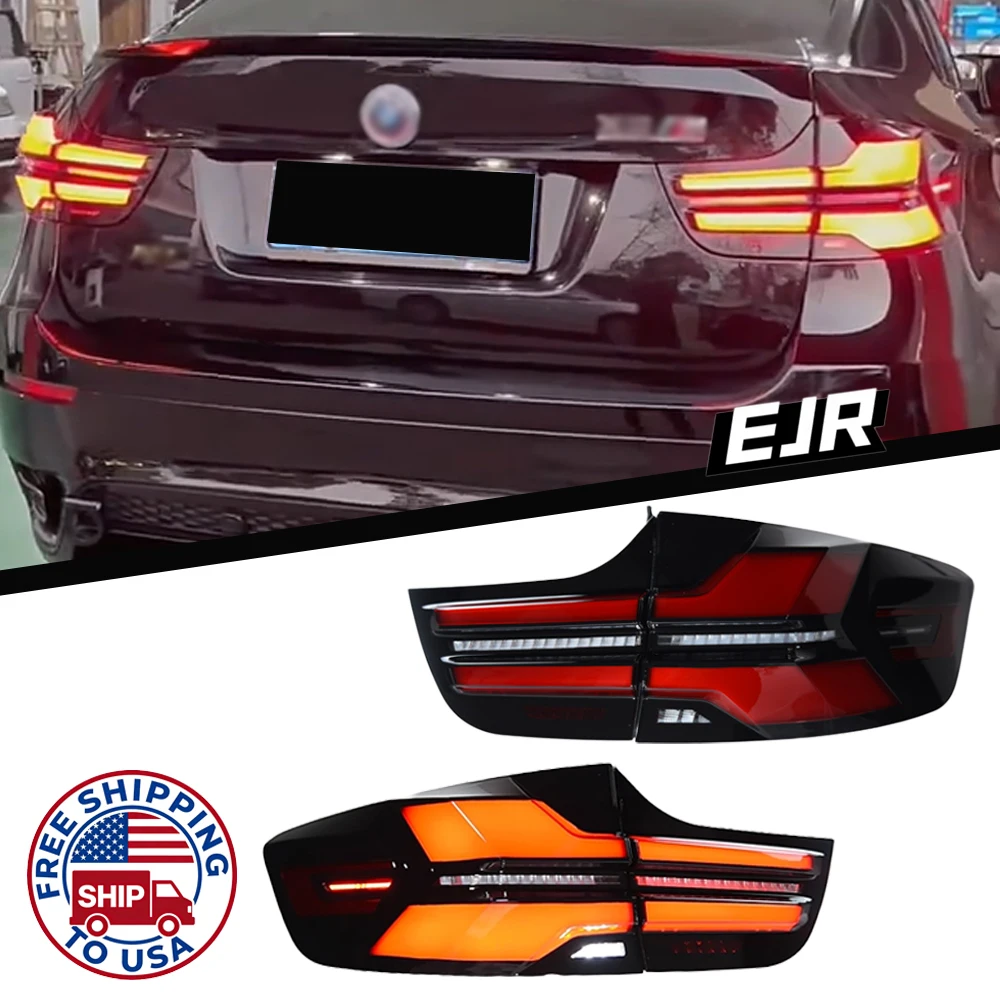 EJR LED Car Taillight for BMW X6 E71 2008-2014 Upgrade Dynamic Turn Signal Light Assembly Auto Accessories