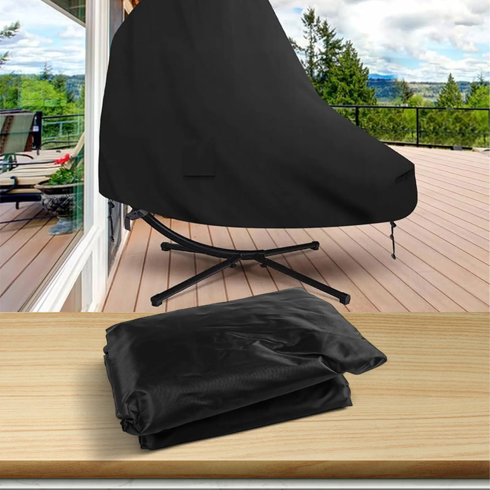 

Outdoor Furniture Protection Hanging Chaise Cover 185x116x198cm Anti-dust Design Indoor And Outdoor Use For Garden