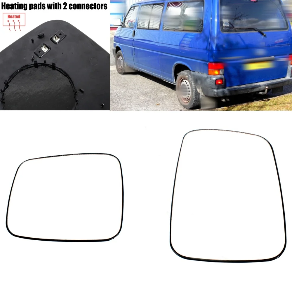 1 Pair Heated Mirror Glass for VW T4 1991 1992 1993 1994 1995 1996 1997 1998 1999 2000 2001 2002 2003 2004 car accessories