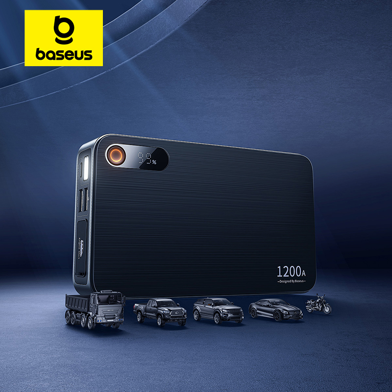  Baseus 1200A Car Jump Starter Power Bank Portable Car Booster 12v Battery Starting Device for Car Starter Petrol Diesel 