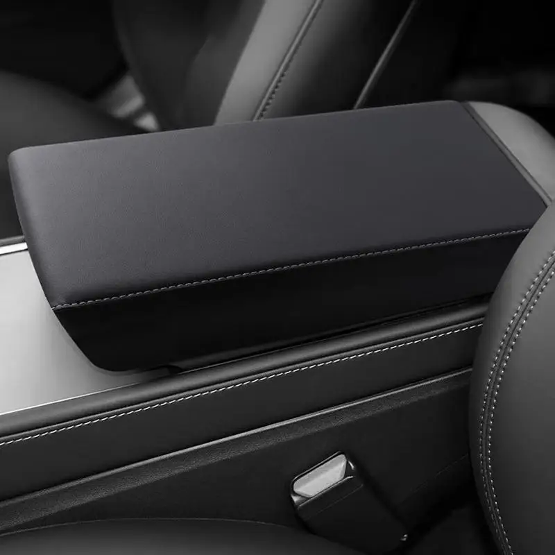 

Leather Armrest Box Protective ABS Cover For Tesla Model 3 Model Y 2017-2023 Highland 2024 Juniper 2025 Arm Rest Lid Accessories