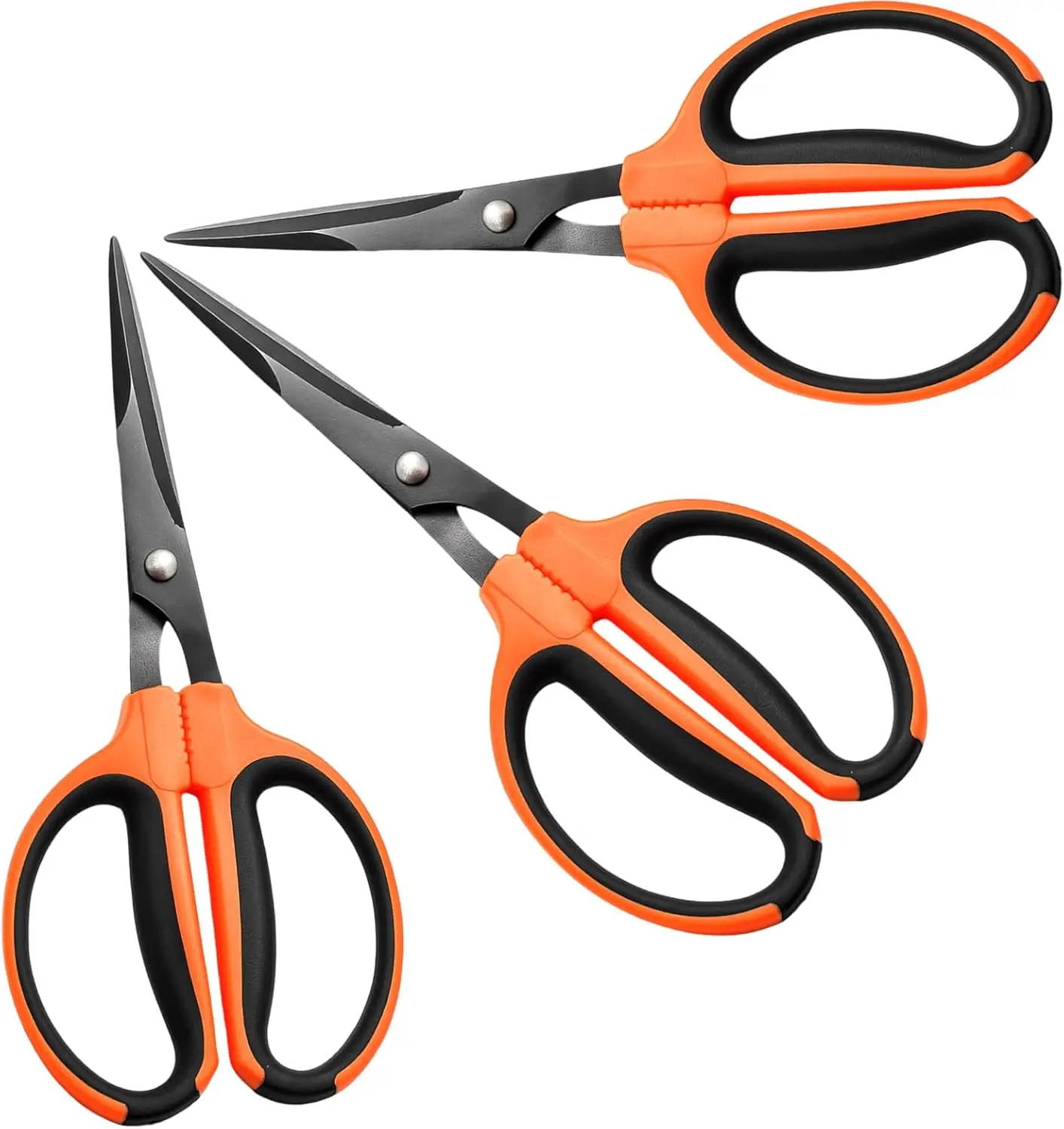 

3 Pack Non-Stick Pruning Shears with Precision Blades for Gardening