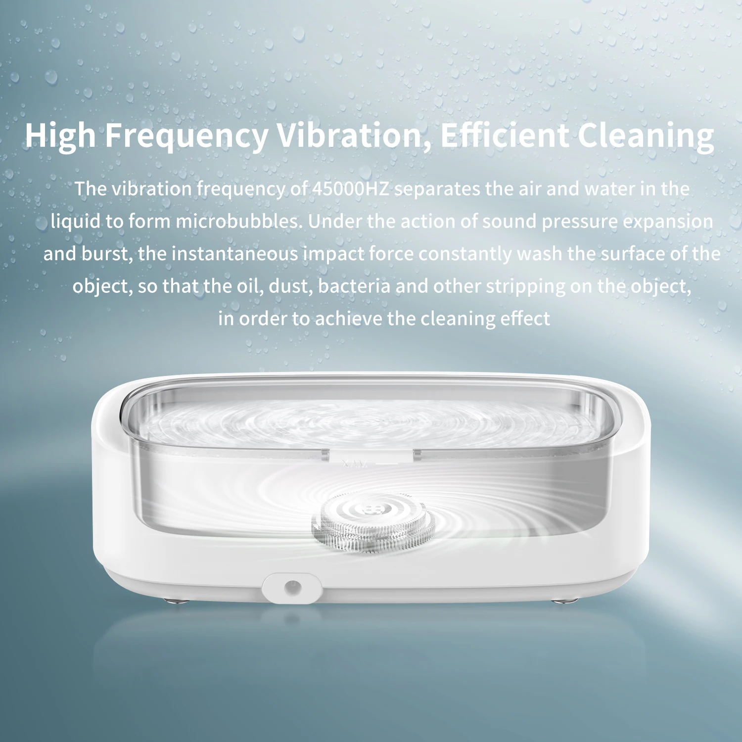 Ultrasonic Glasses Cleaner 43kHz High Frequency Vibration Ultrasonic Cleaner for Jewelry Watches Ultrasonic Ｗashing Machine