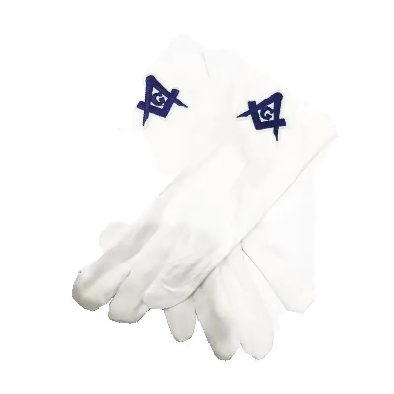 

TC Freemason Series Men's And Women's Pure White Polyester Cotton Gloves Are Very Soft Material Men's Masonic Gift Accessories