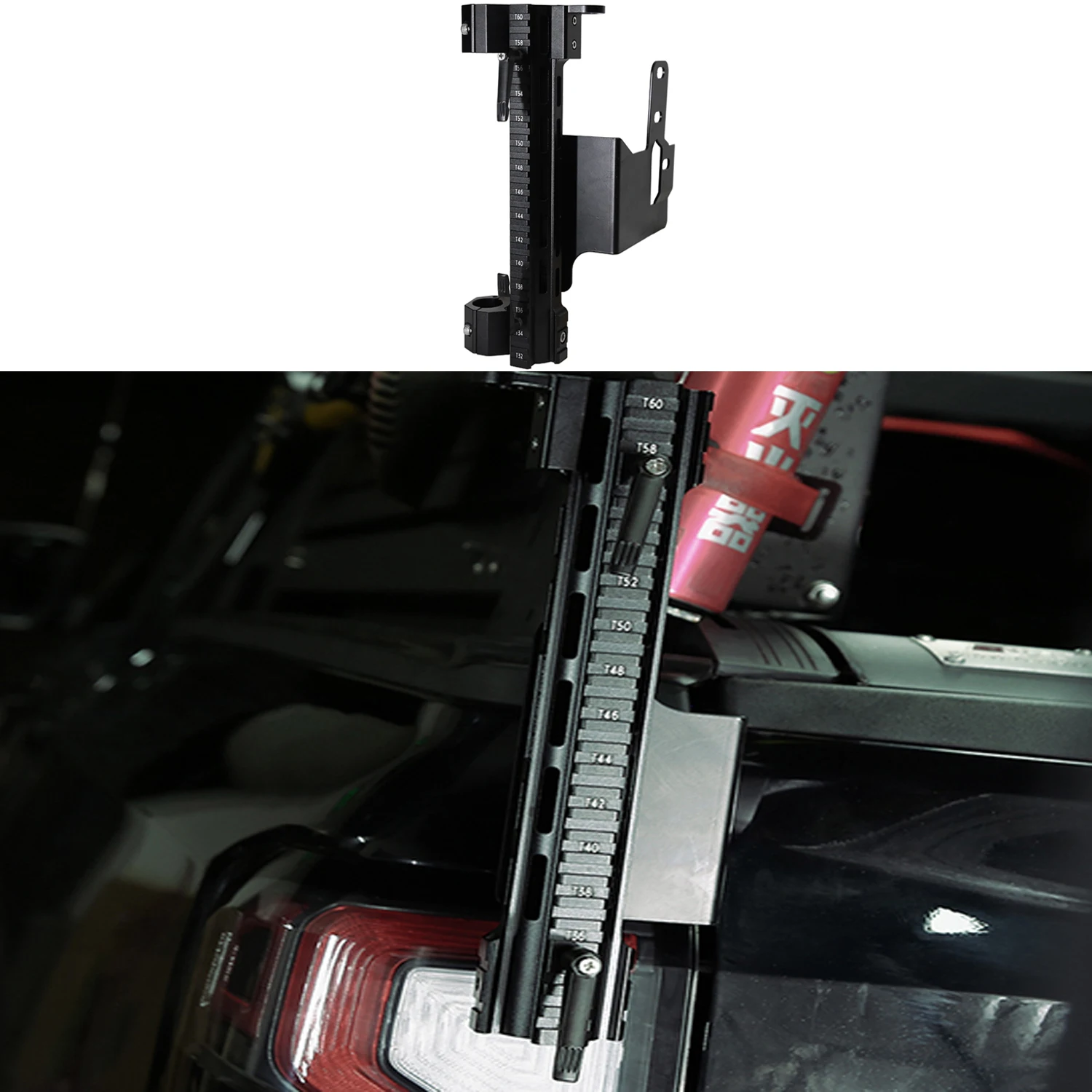 For Ford Ranger 2024 2025 Aluminum Alloy Stable Car Flag Pole Outdoor tail gate Base Display Holder Flagpole Stand
