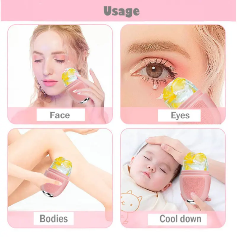 Silicone Facial Lifting Ice Roller Maker Mold Sink Cooling Face Massage Roller
