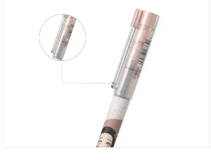 M&G Black  Ink Quick-drying Gel Pen Straight Liquid Ballpoint Pen Demon Slayer Anime Pen Office Sign Pen Writing Stationery