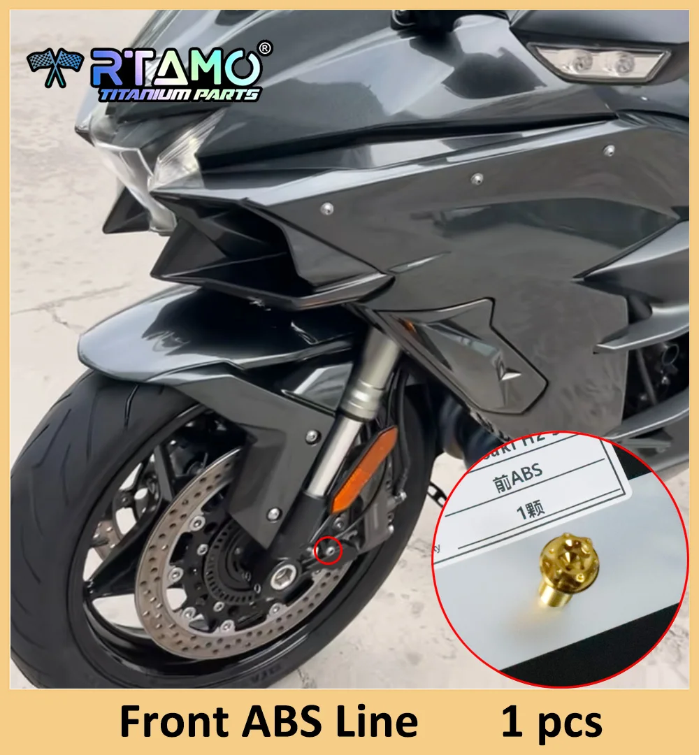 RTAMO Gr5 Titanium Bolts Set Motorcycle Modified Screw Fit for Kawasaki H2 SX Windshield Bolt Spoiler Up Down