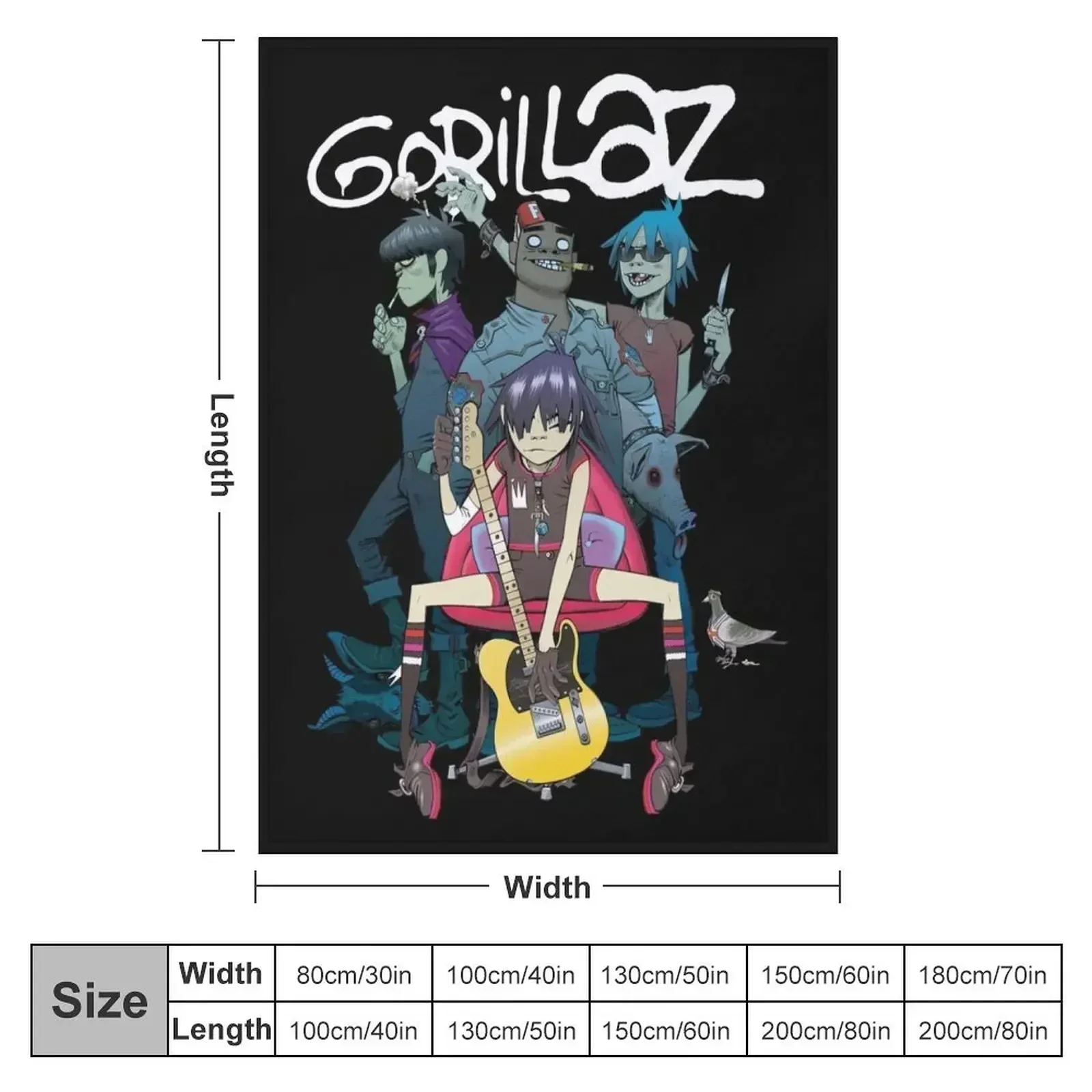 Copy of A road to somewhere one gorillaz ,gorillaz gorillaz gorillaz Throw Blanket For Baby Blankets