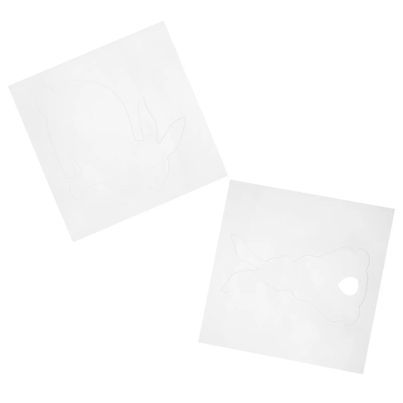Reusable Acrylic Rabbit Template for Woodworking Router – 2pcs DIY Craft Stencil with Smooth Edge Cutting