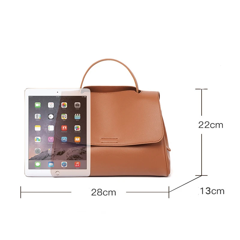 Retro Genuine Leather Tote Bag Women Casual Tote Luxury Quality Cowhide Shoulder Handbag Female Office Pures Brown Bag 2023 New