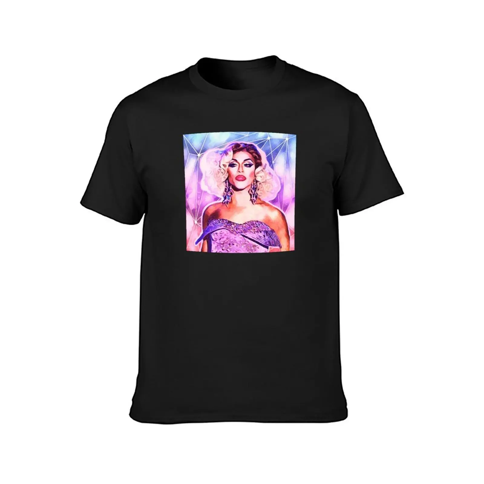 Shangela Purple Glamor T-Shirt plain Blouse oversized t shirt men