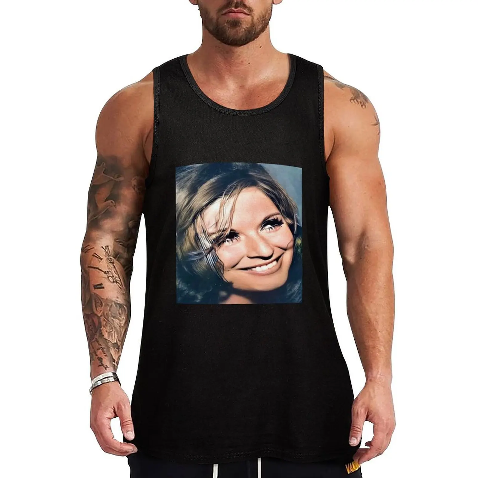 

Egyptian artist Souad hosni Tank Top gym t shirt men gym t-shirts man sleeveless