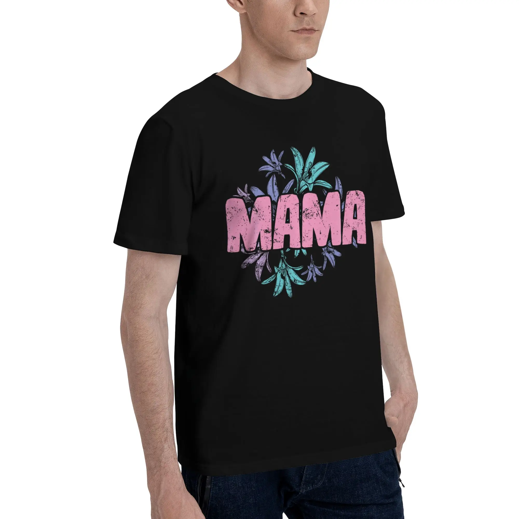 Thank You Mommy  Novelty Graphic 100% Cotton T-Shirt Mothers Day Tops Tees For Men