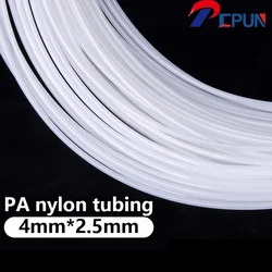 PA Nylon Oil Tube for Lubrication System, 4mm*2.5mm, High Pressure, Heat Resistant, Anti-corrosion, for CNC Machine