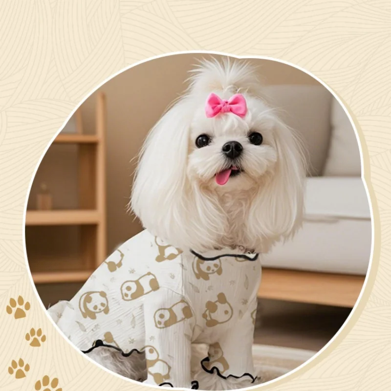 

Pet Clothing For Summer Light And Breathable Cute Teddy Small And Medium Size Dog Clothes Ice Silk Dog Accessories