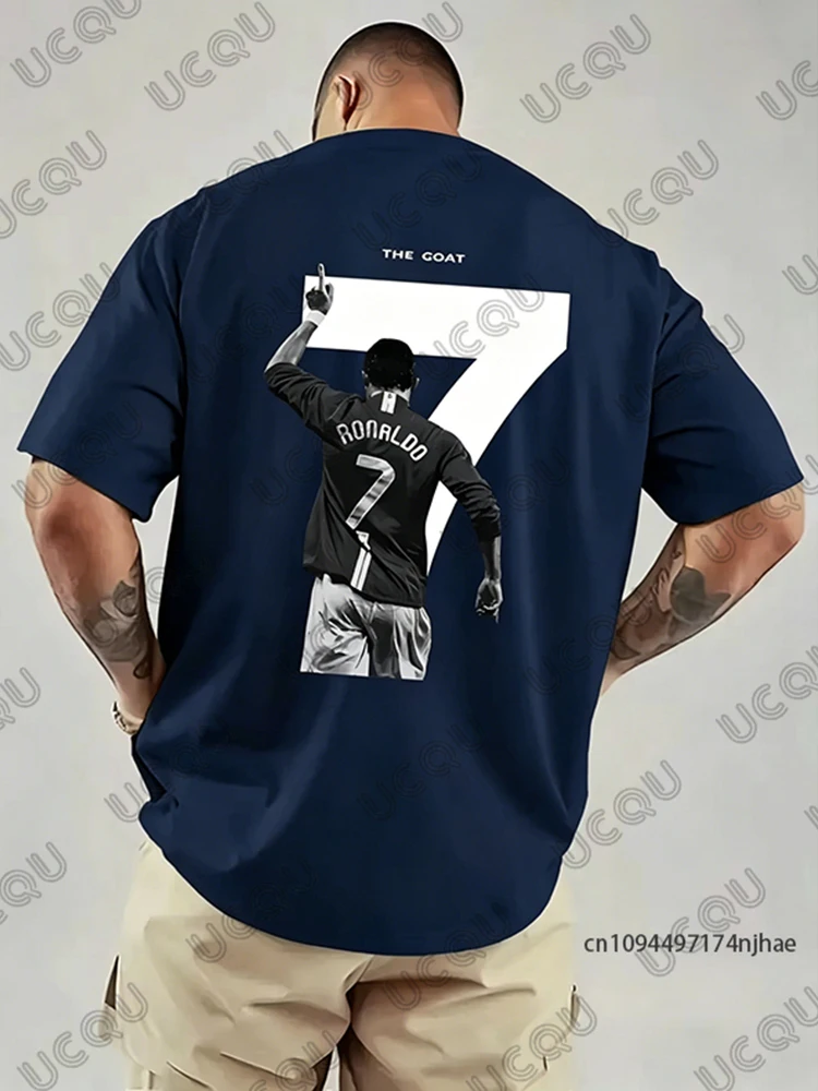 2026 Summer New CR7 Cristiano Ronaldo Graphic Jersey Print Cotton