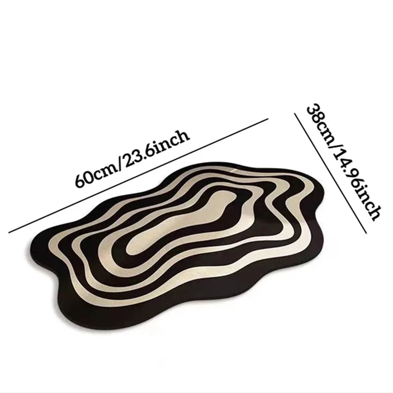 40X60cm Diatomaceous Earth Bath Mat High Absorbency Non-Slip Quick-Drying Floor Mat for Toilet Shower