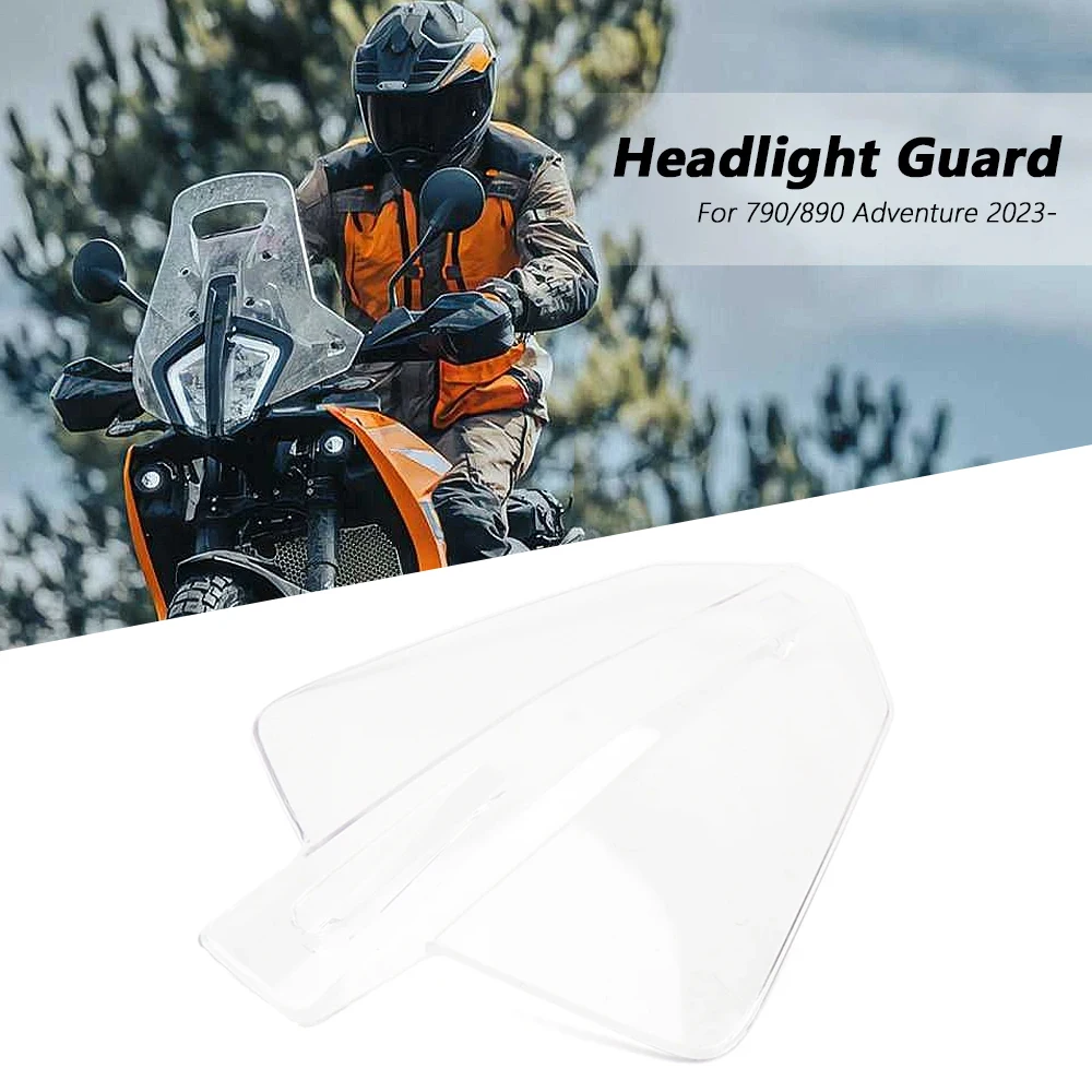 

Motorcycle Accessories Headlight Light Cover Protector Guard Acrylic Transparent For 790 ADVENTURE ADV 890 Adventure 2023 2024