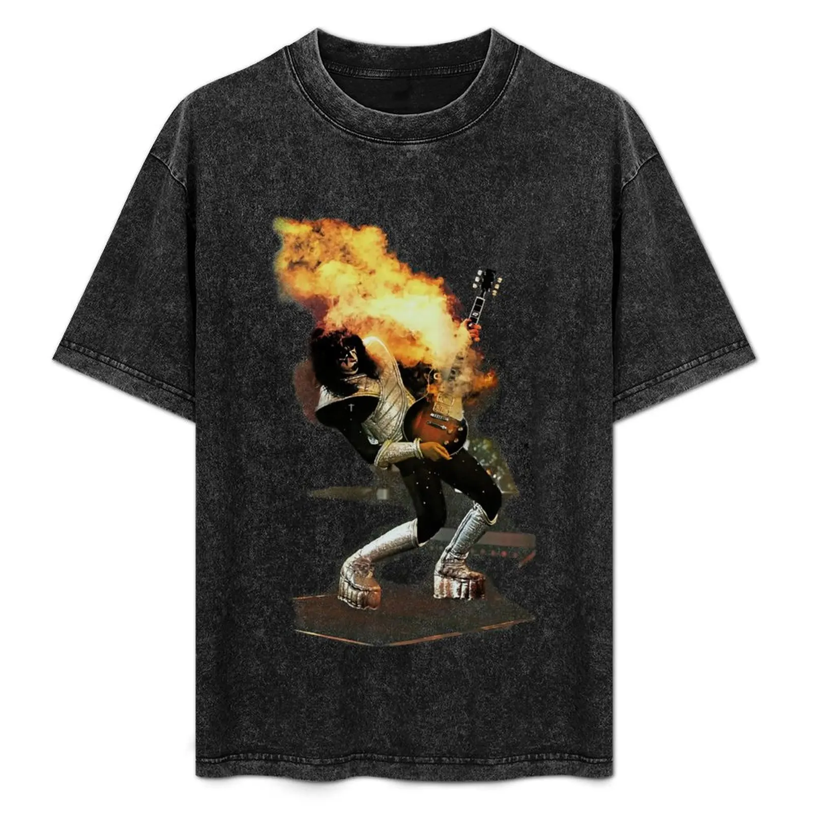 Aces Frehley Live Tee T-Shirt Big Size Short Sleeve Tee for Men