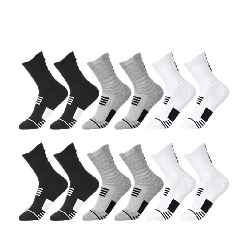 3 pairs Men's Classic Crew Socks Unisex Sports Socks for Men Running Basketball Anti-slip Outdoor Breathable Man Socks