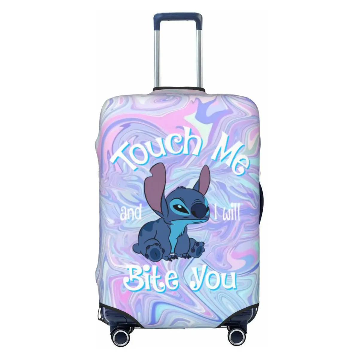 

Fashion Touch Me And I Will Bite You Stitch Luggage Cover Protector Dust Proof Travel Suitcase Covers