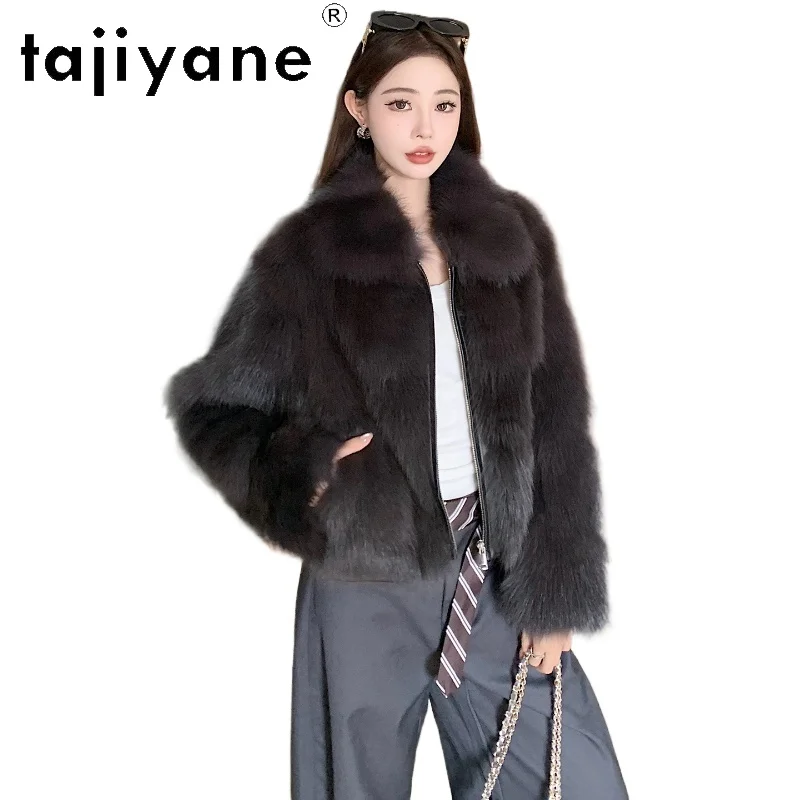 

TAJIYANE 100% Natural Fox Belly Fur Coat Woman Luxury Real Fur Jacket High Quality Winter Coats Women Clothing 2025 шуба женская