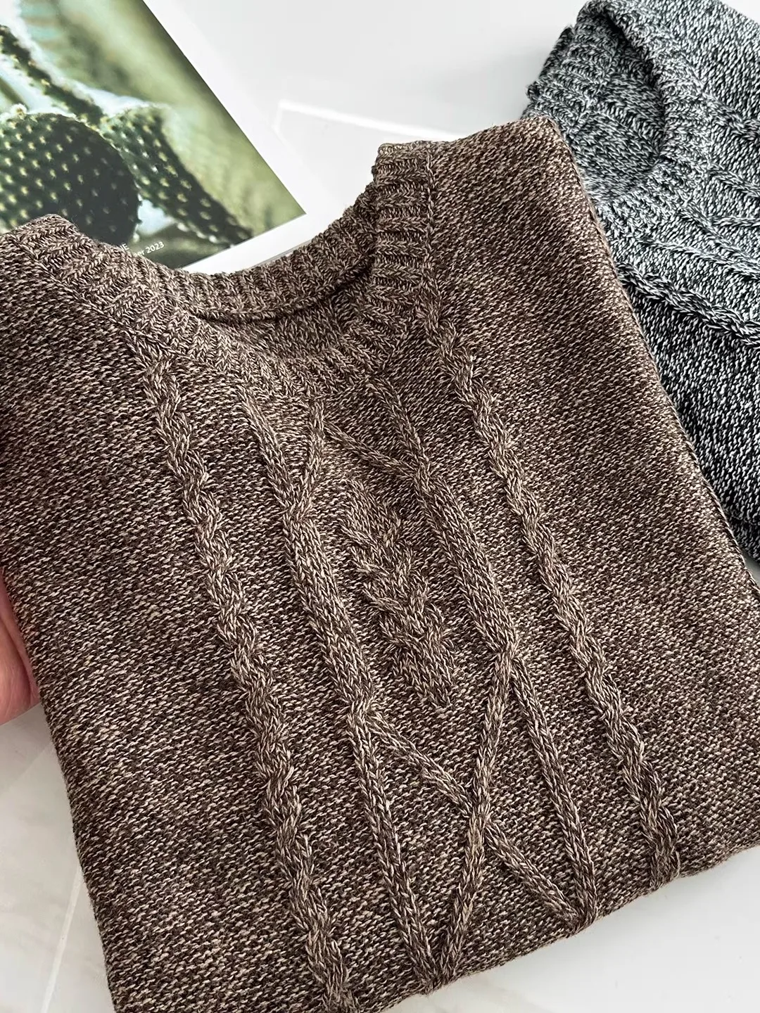 

Ретро японский вязаный свитер круглый Ne Twist с цветочным узором повседневный мужской осенне-зимний мягкий уютный повседневный топ для поездок на работу