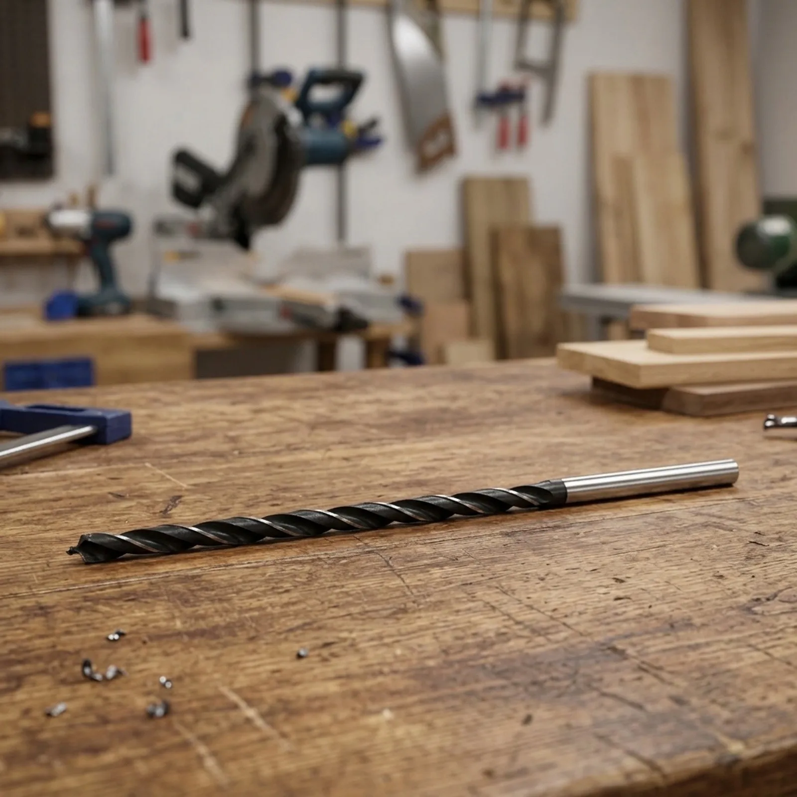Carbon Steel Bit Wood Drilling Tool For Deep Hole Drilling High Carbon Steel Self Centering Tip Thick Plank Drilling