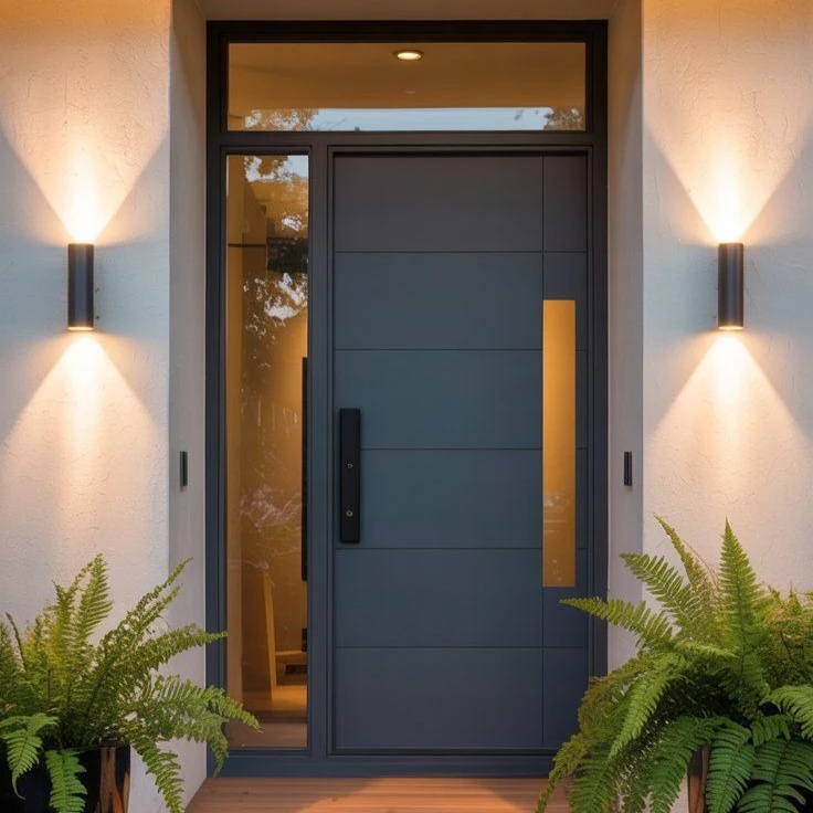 

Luxury Design Aluminum Alloy Frame Entrance Door Weatherproof Hurricane Resistant Soundproof Exterior Door for House Main Door