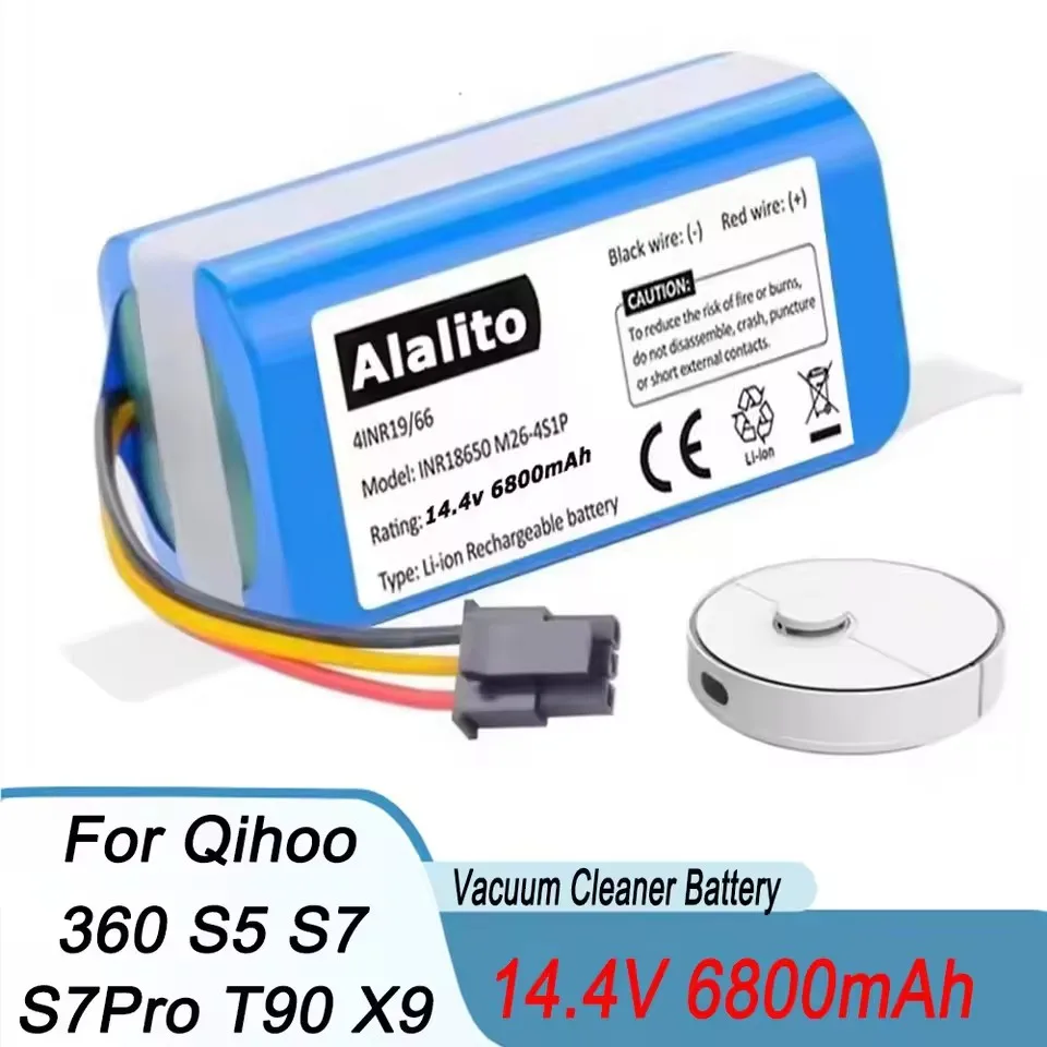 For Qihoo 360 S5 S7 T90 14.8v 4800mah Robot Vacuum Cleaner Battery Pack Robotic Vacuum Cleaner Replacement Batteries.