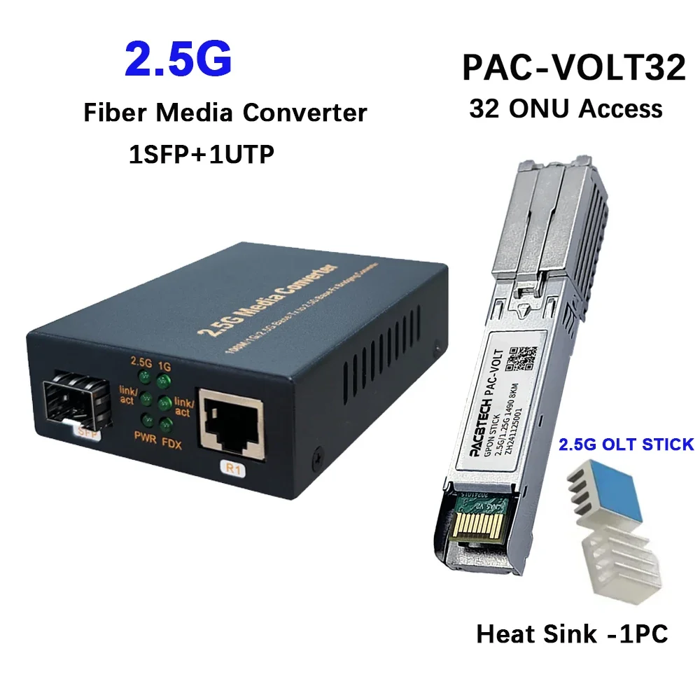 فولت GPON MINI OLT وحدات SFP + 1.25G/2.5G OLT 8 كجم وحدة بصرية التوصيل والتشغيل وحدة واحدة OLT SFP وحدة بصرية تدعم 16/32onus